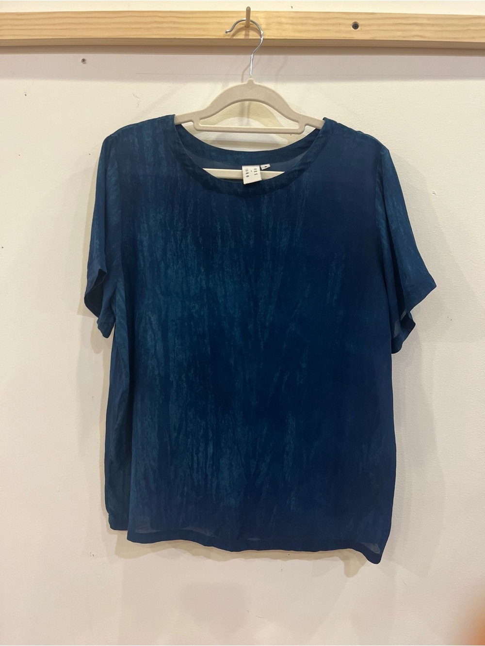 Osei Duro Hand-Dyed Indigo Silk T-Shirt